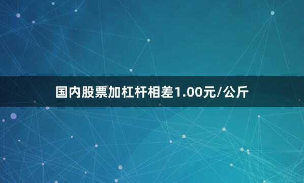 国内股票加杠杆相差1.00元/公斤